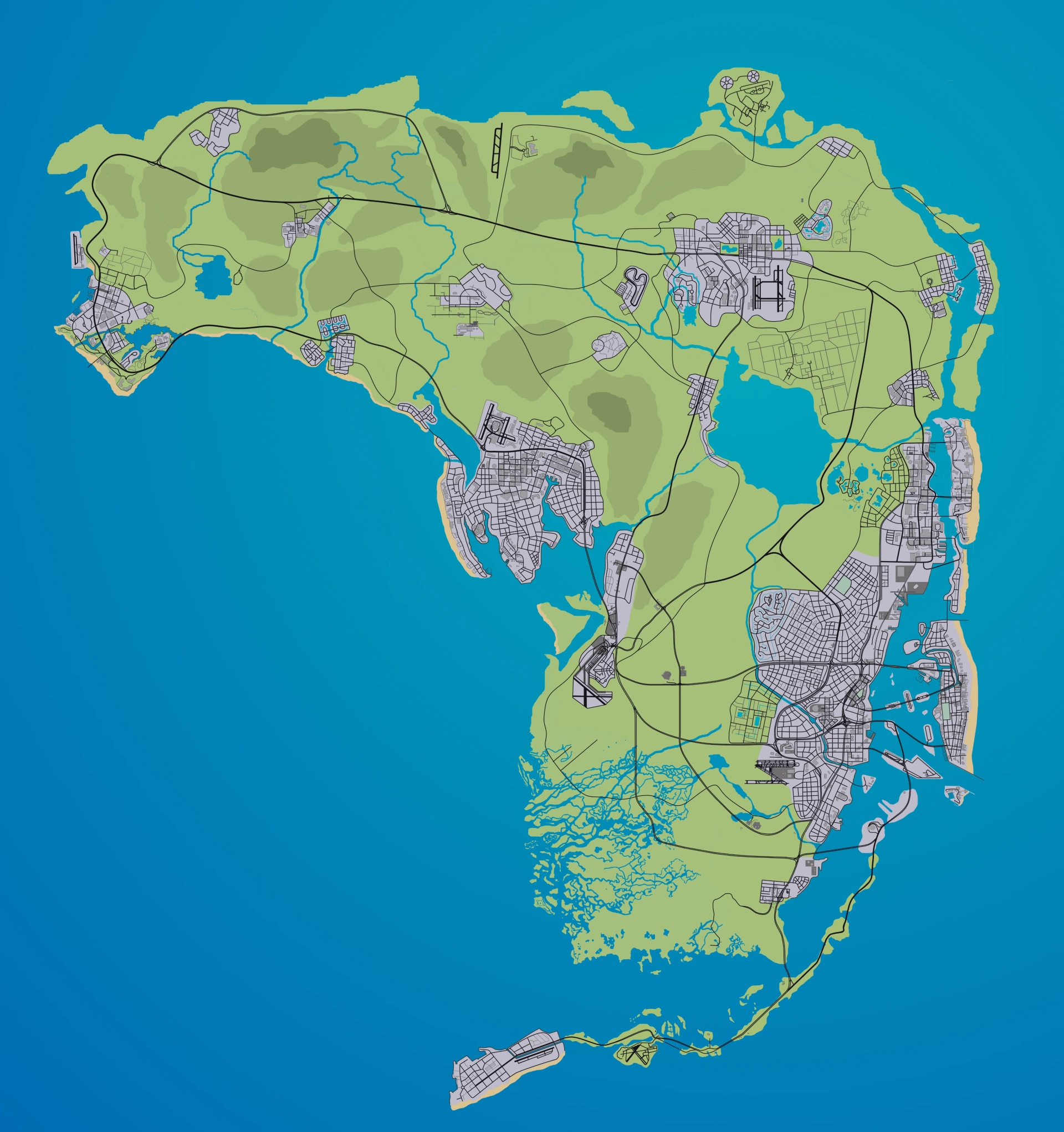GTA VI Map Concept